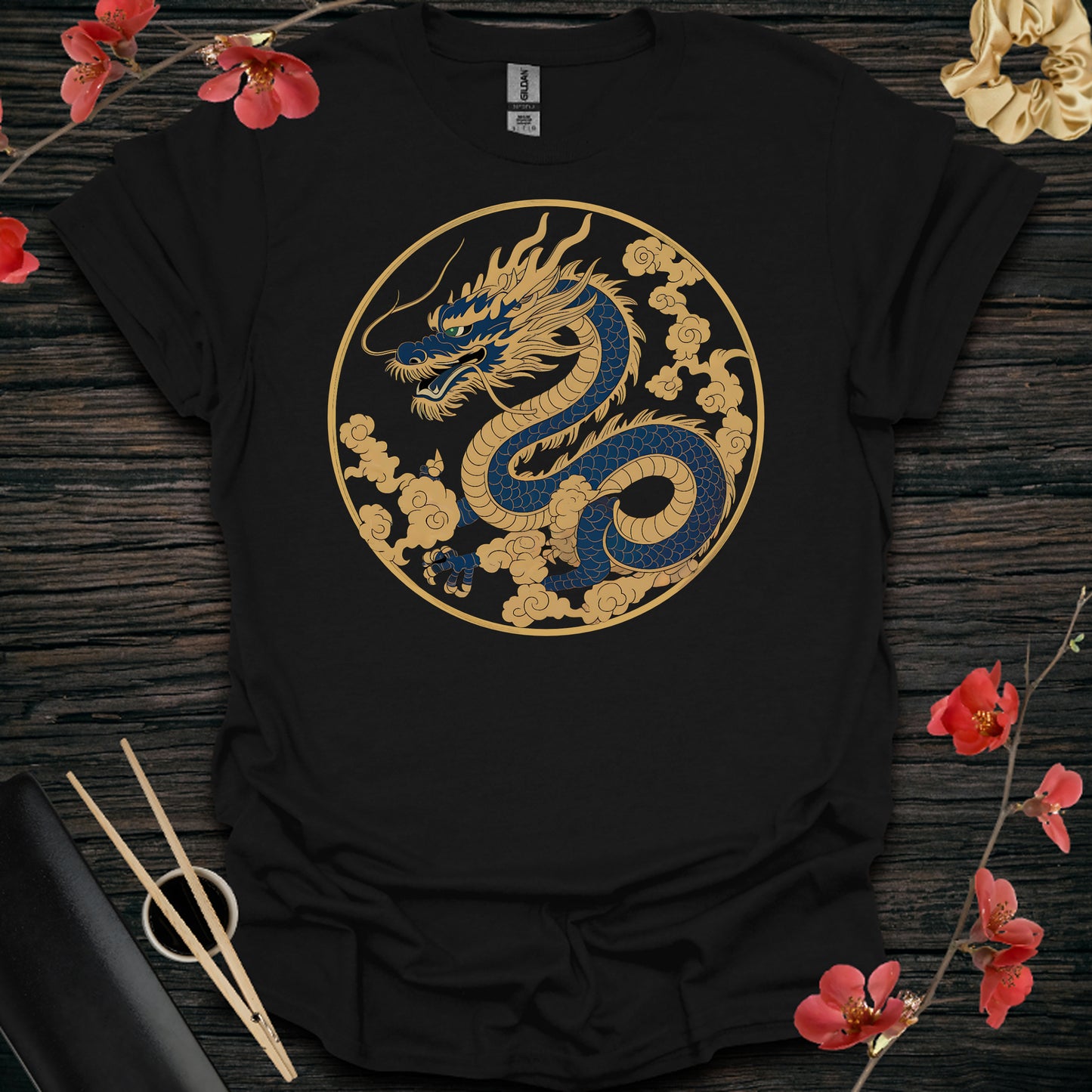 Navy and Gold Dragon