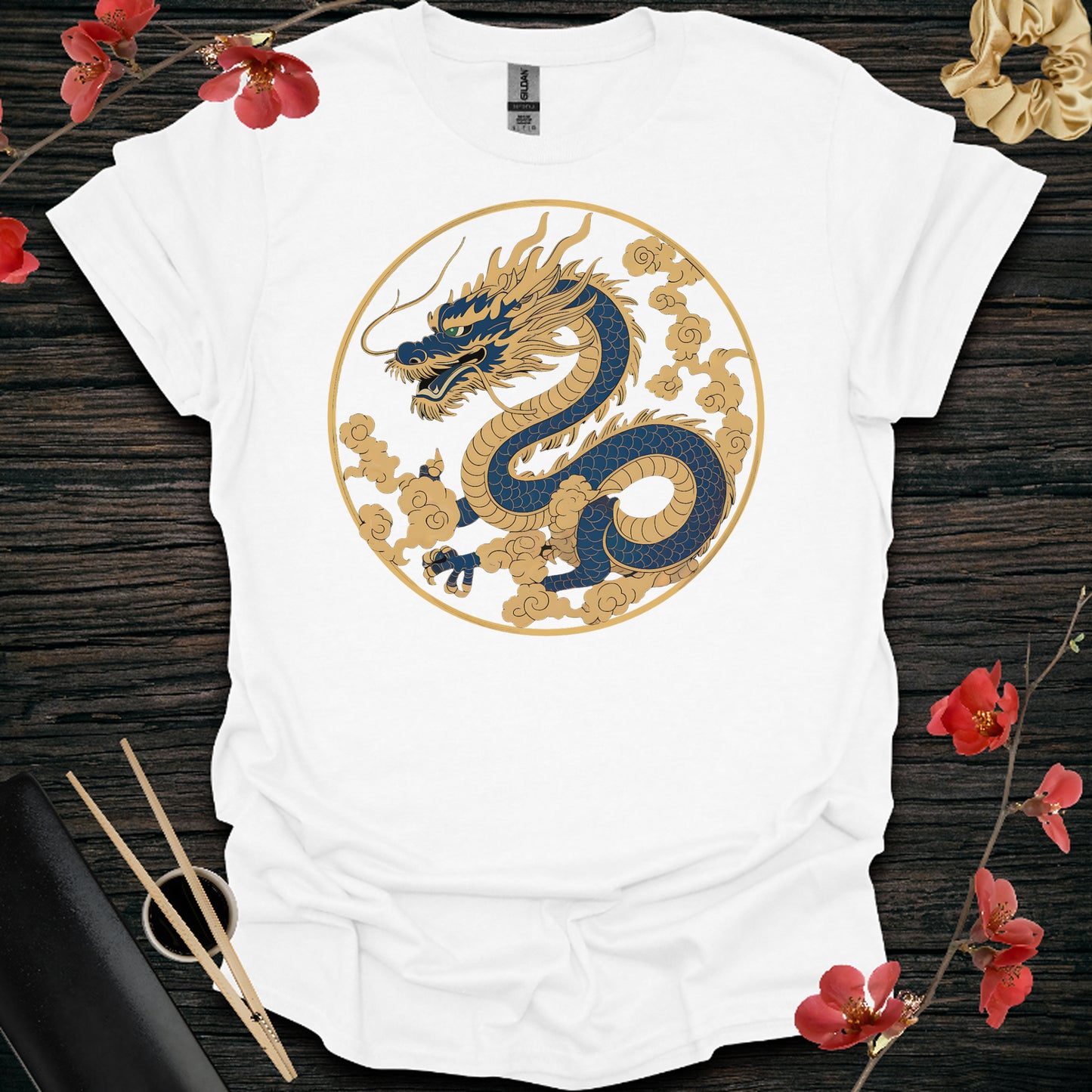 Navy and Gold Dragon