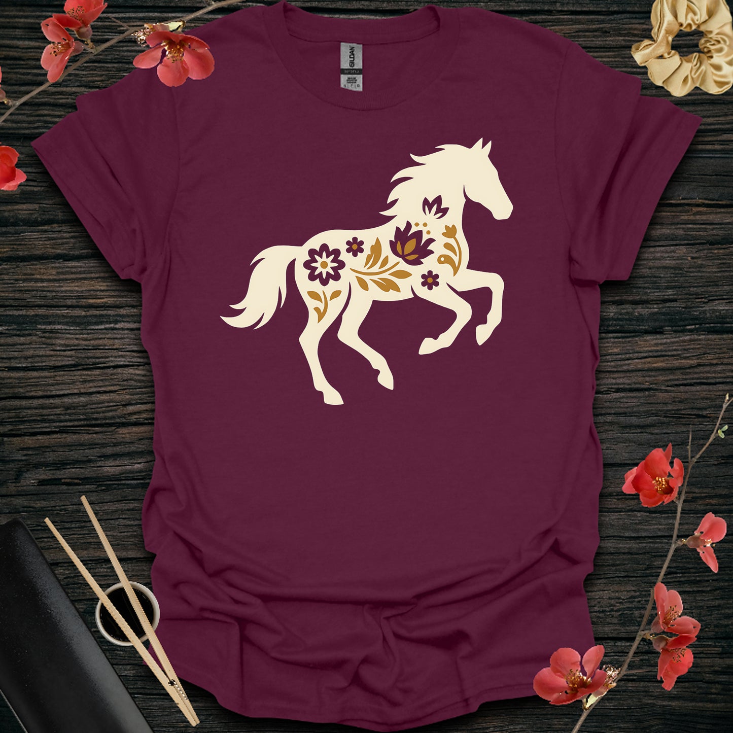 Golden Silhouette Horse