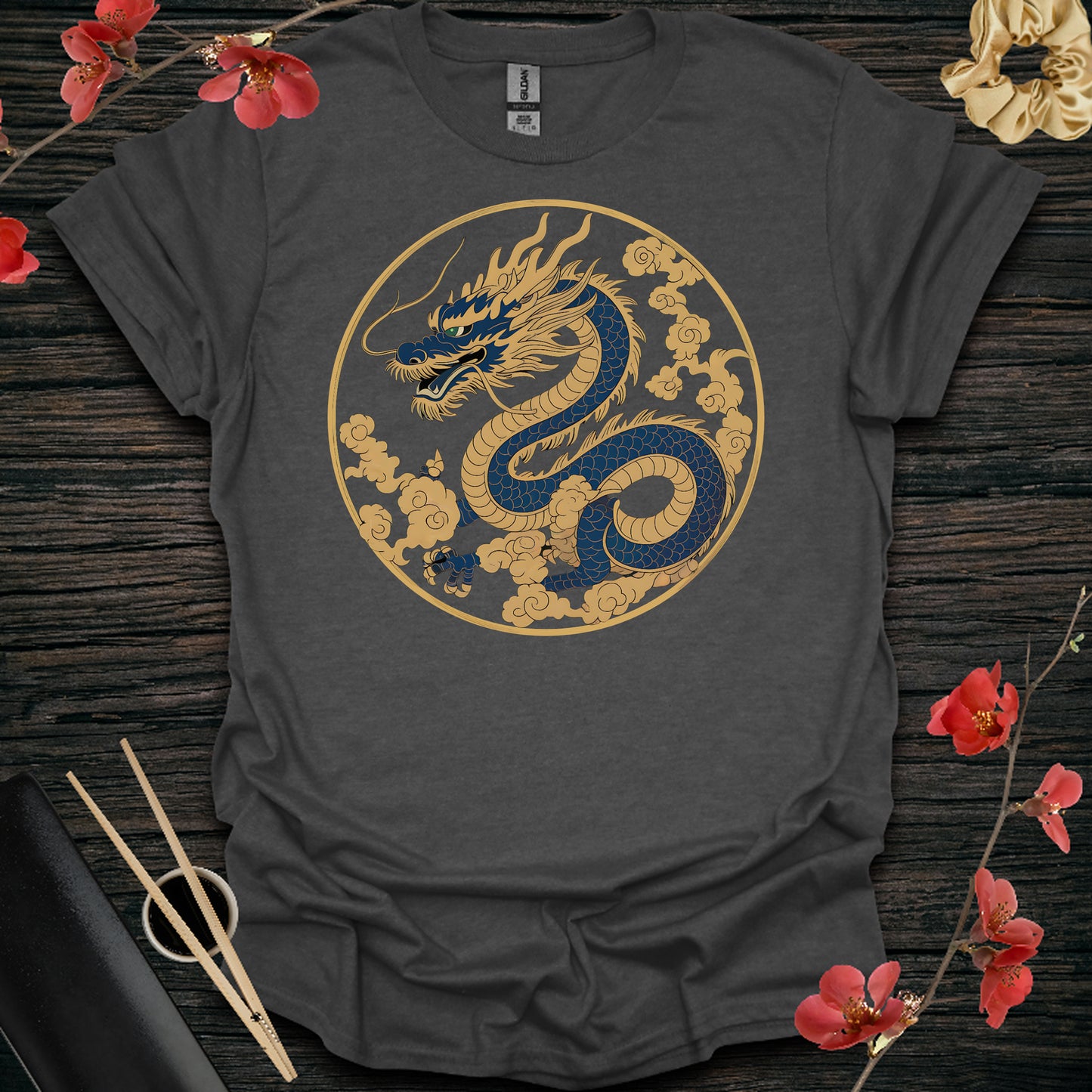 Navy and Gold Dragon