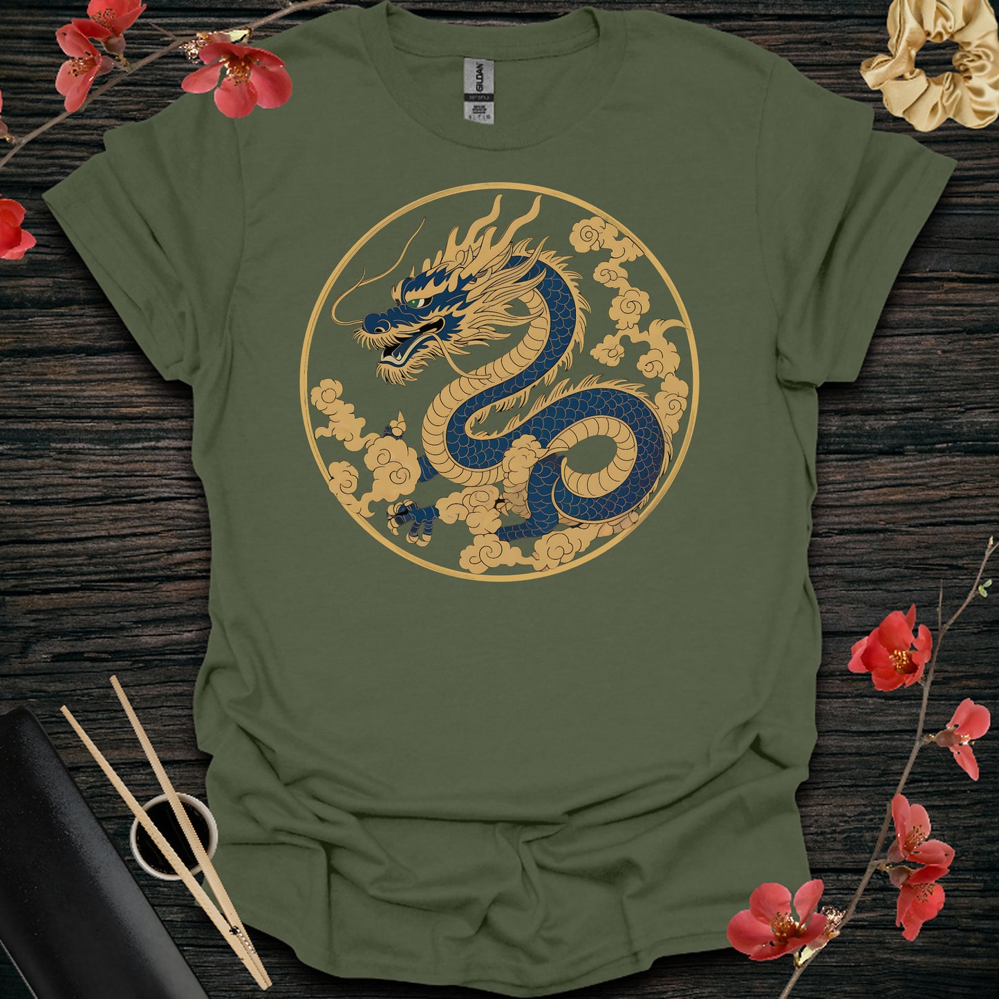 Navy and Gold Dragon