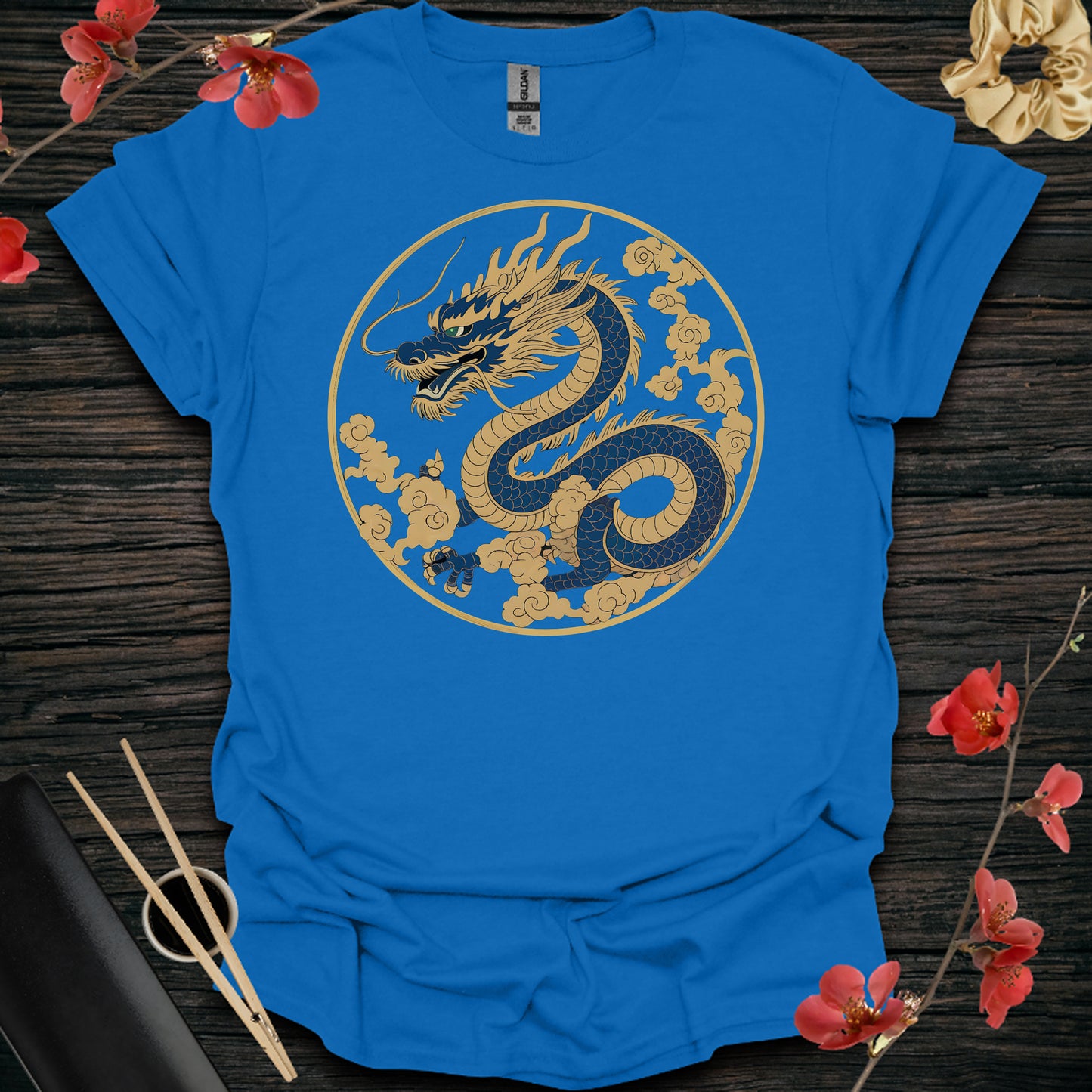 Navy and Gold Dragon