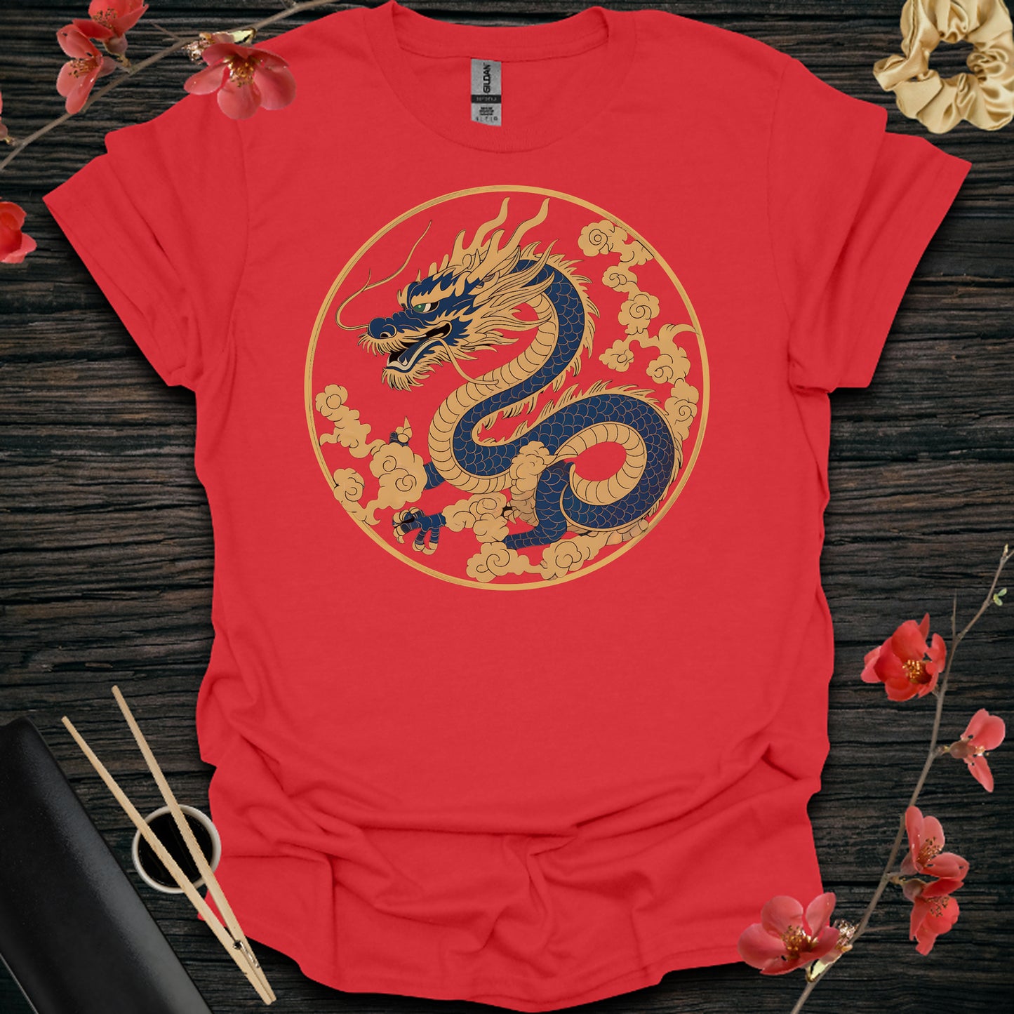 Navy and Gold Dragon