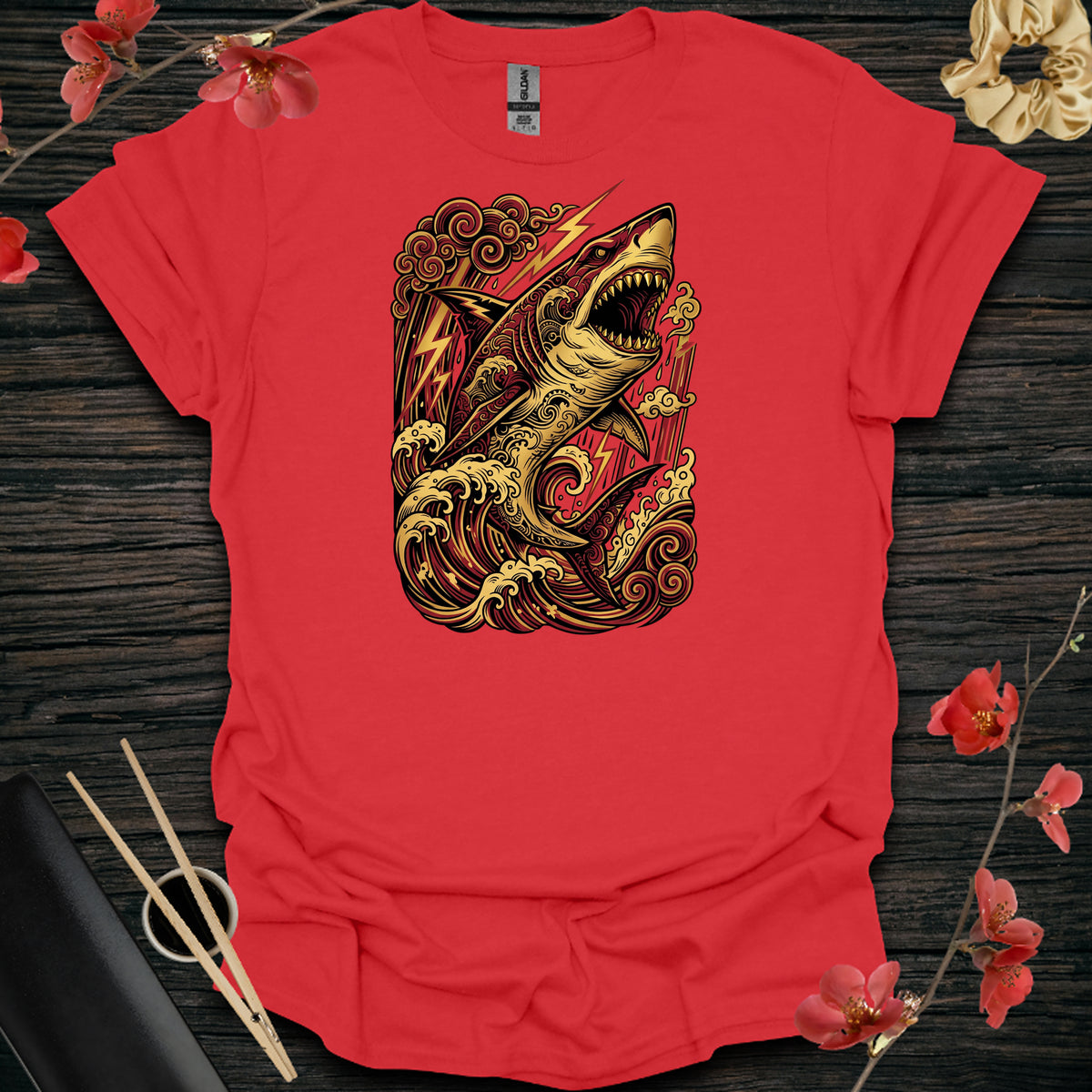 Lunar Storm Shark T-Shirt - Red