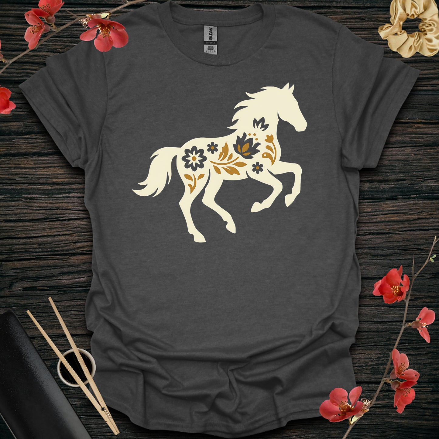 Golden Silhouette Horse