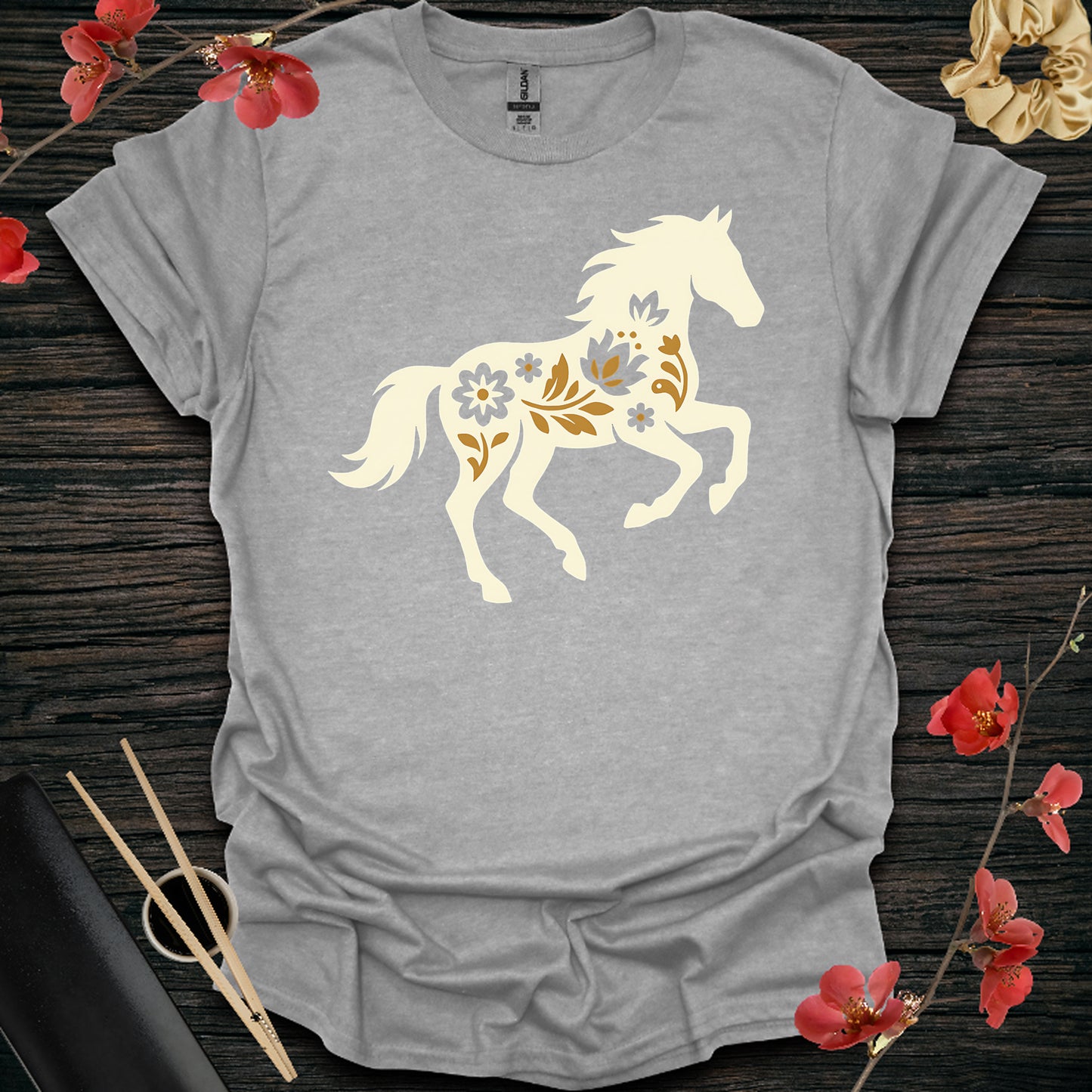 Golden Silhouette Horse
