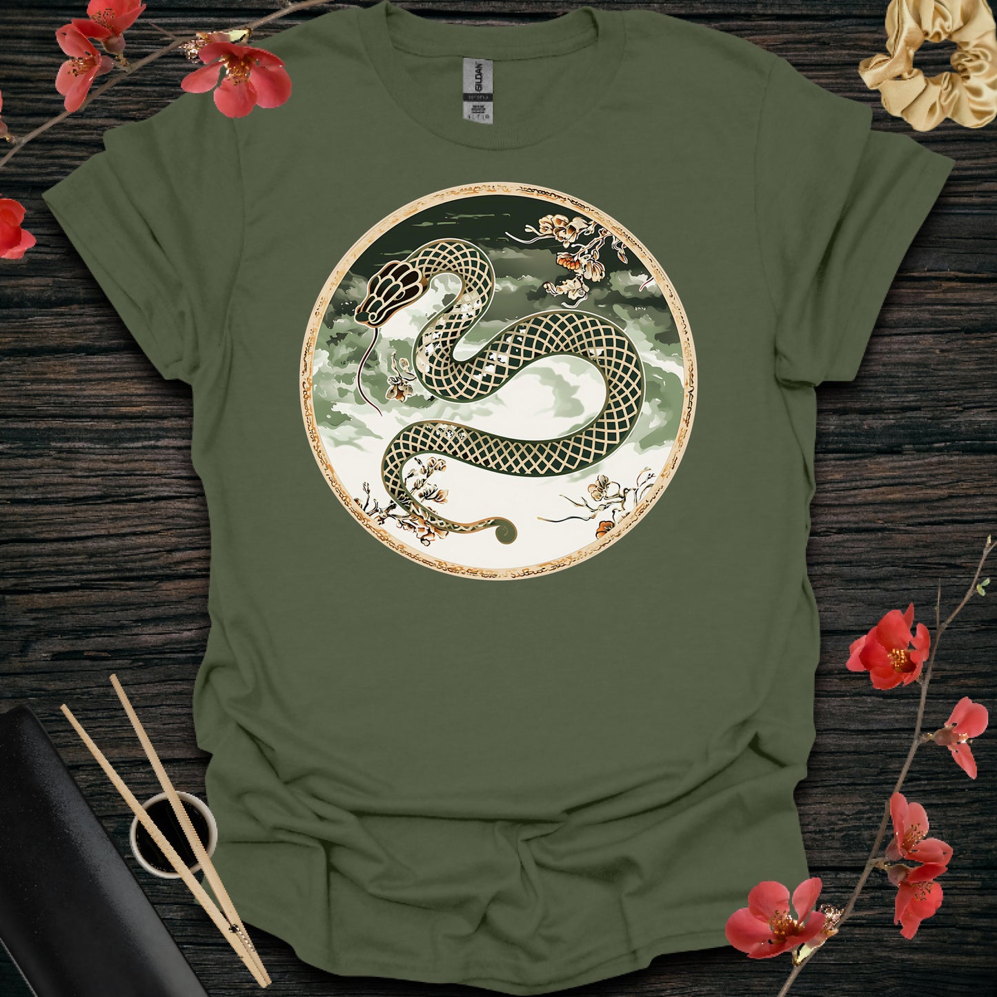 Green and White Snake