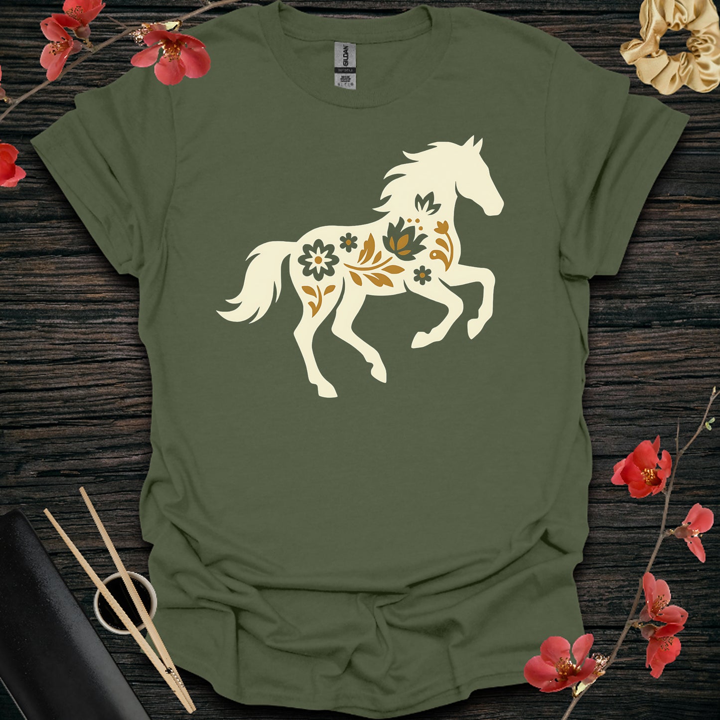 Golden Silhouette Horse
