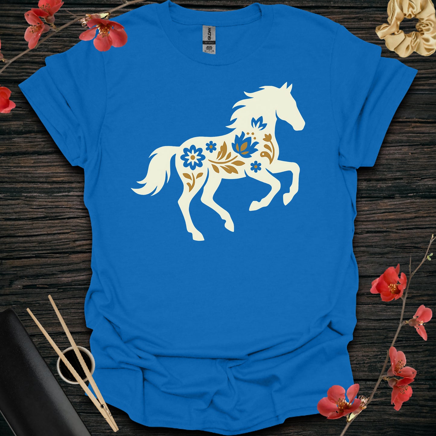 Golden Silhouette Horse