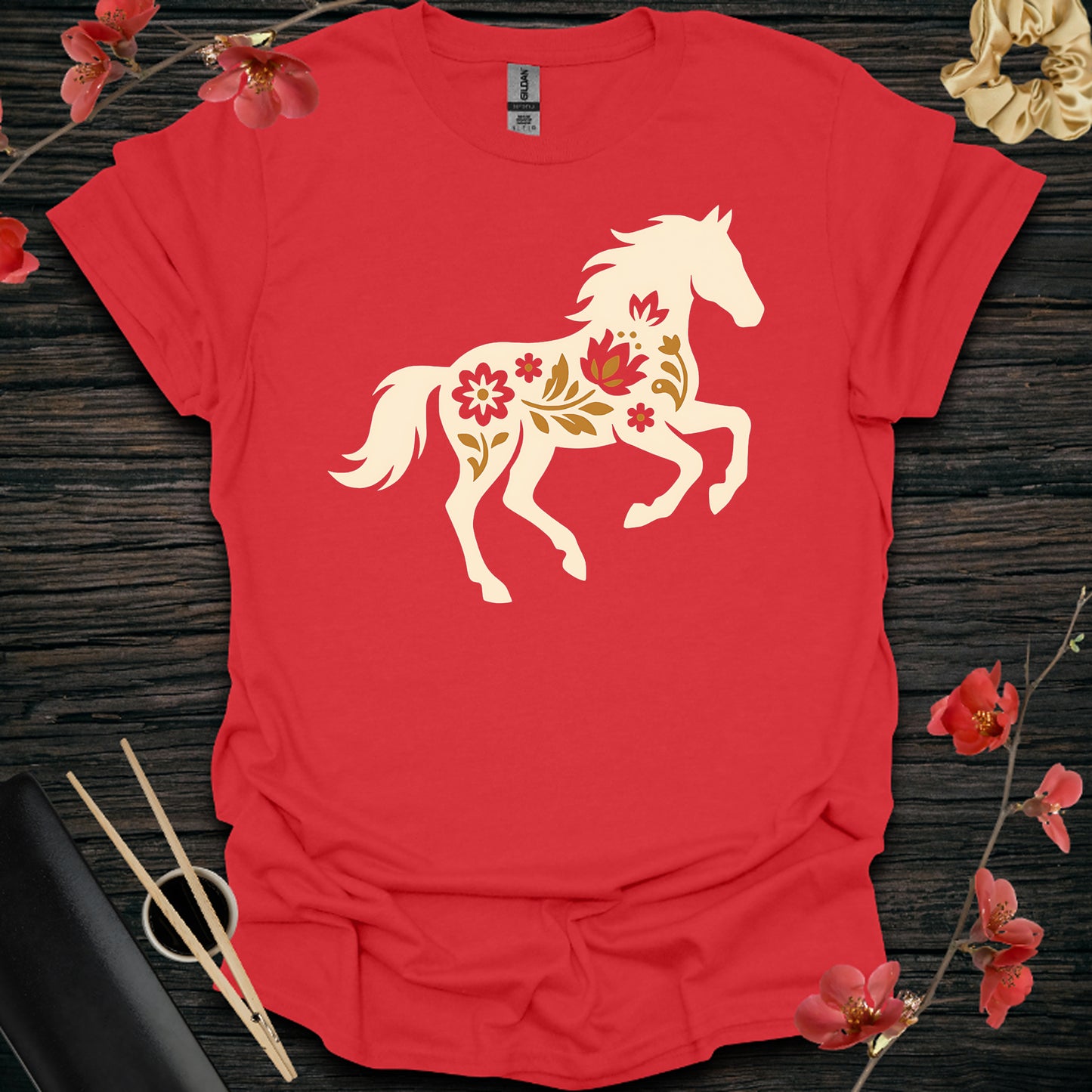 Golden Silhouette Horse