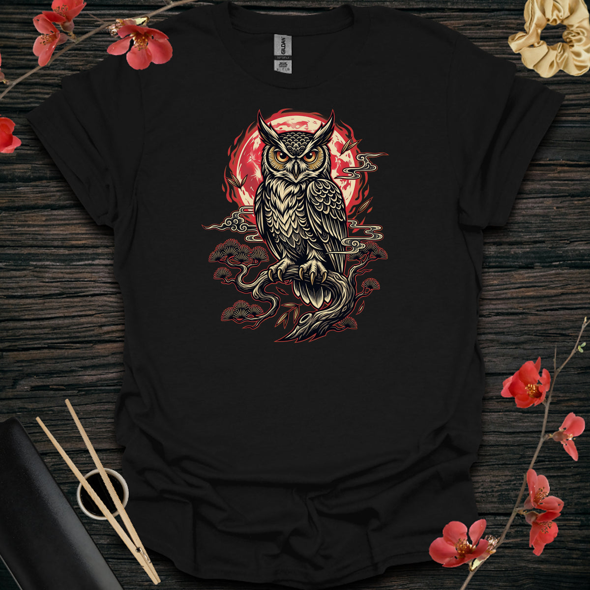 Lunar Owl T-Shirt - Black