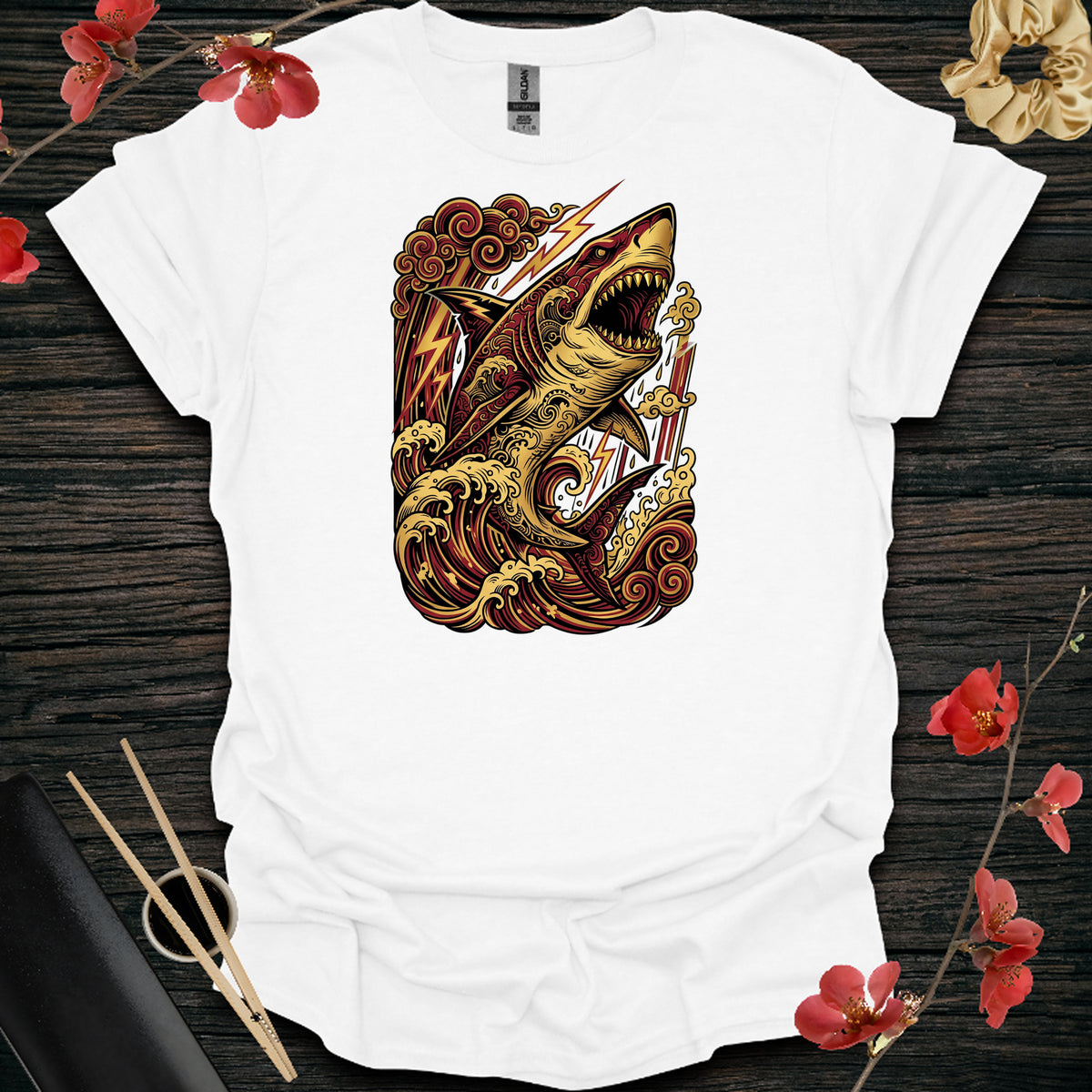 Lunar Storm Shark T-Shirt - White
