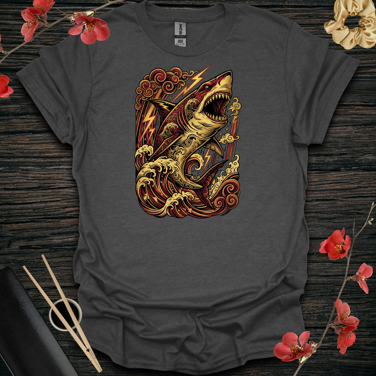 Lunar Storm Shark T-Shirt - Dark Heather