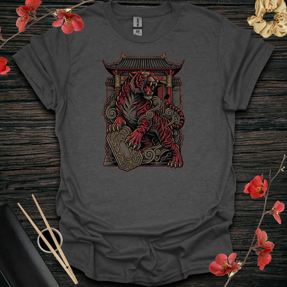 Lunar Tiger Gate Keeper T-Shirt - Dark Heather