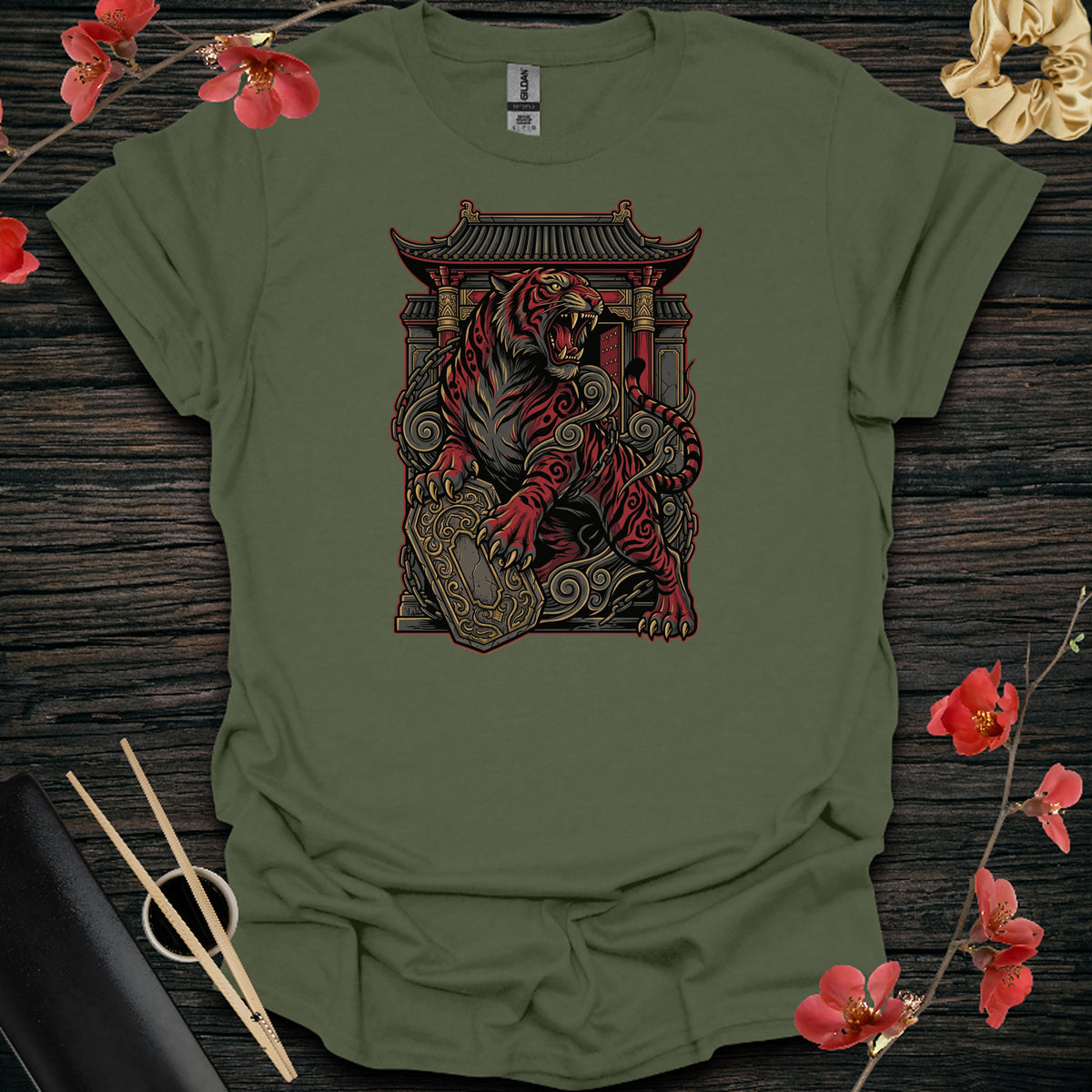 Lunar Tiger Gate Keeper T-Shirt - Military Green