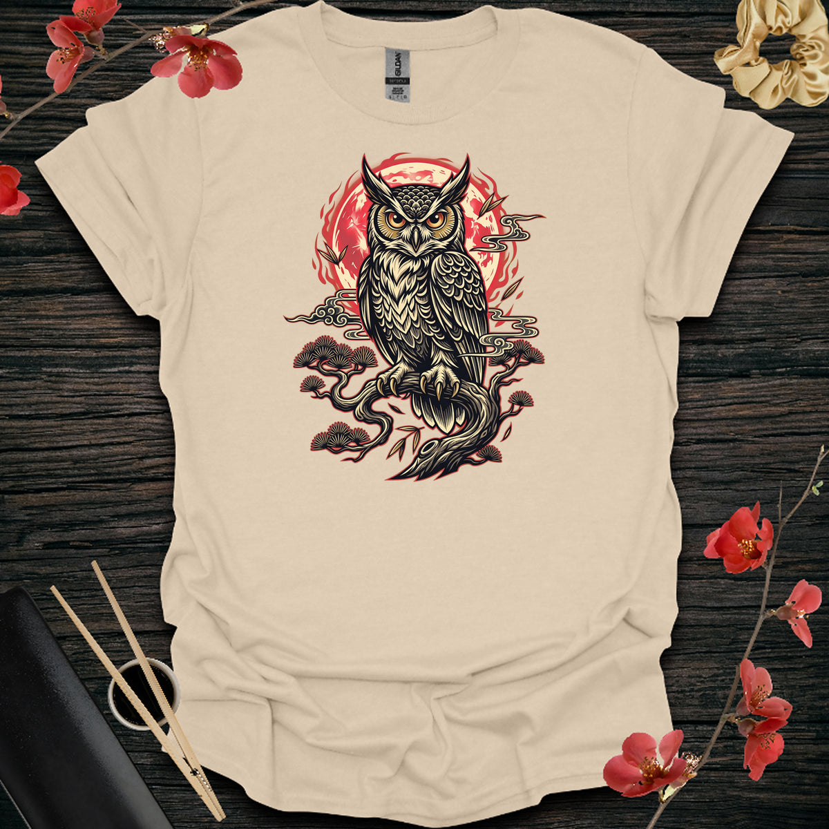 Lunar Owl T-Shirt - Sand