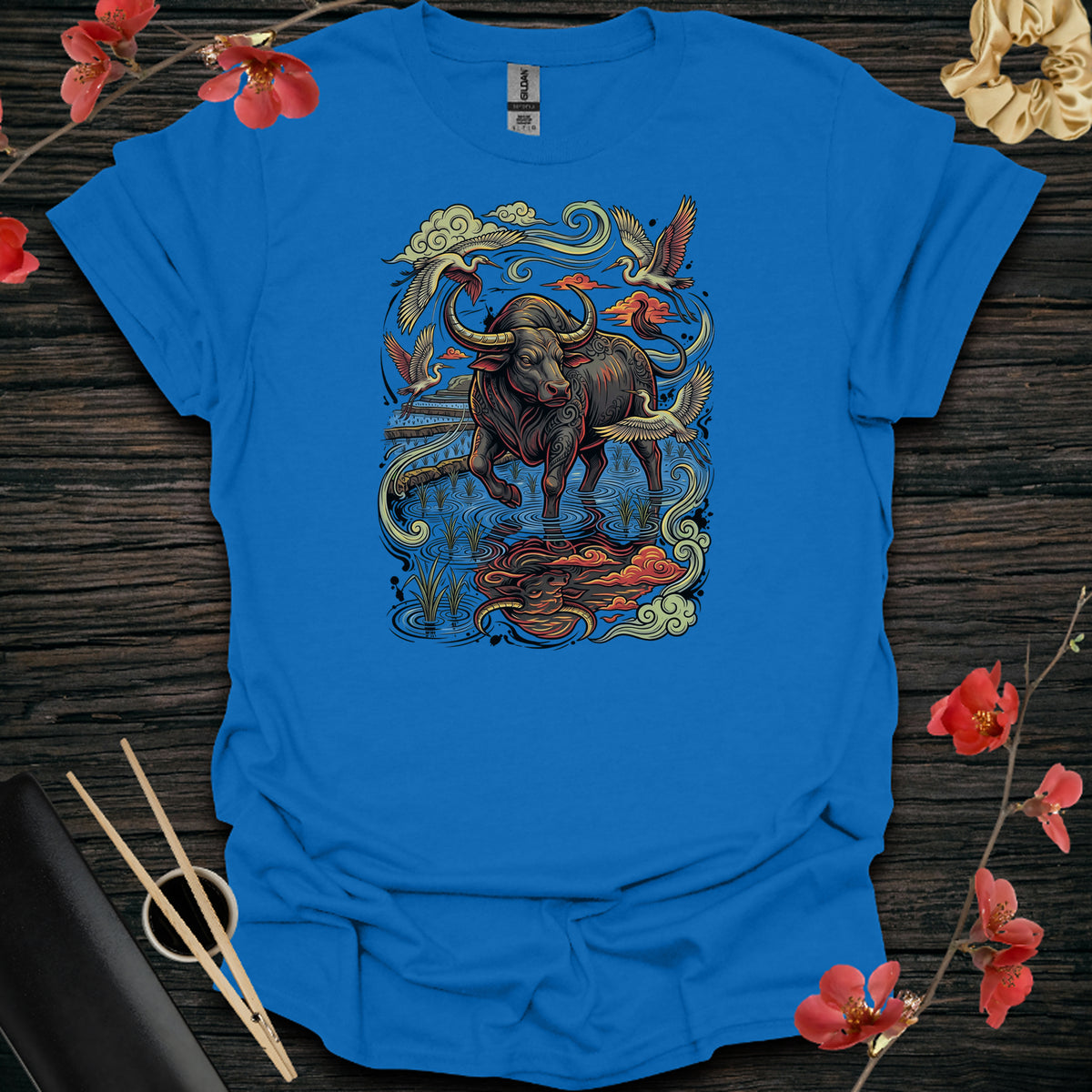 Water Ox Shadow T-Shirt - Royal