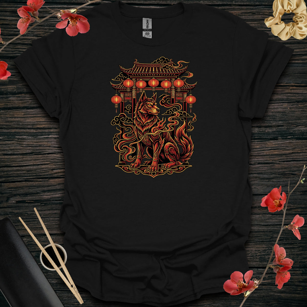 Lunar Guard Dog T-Shirt - Black