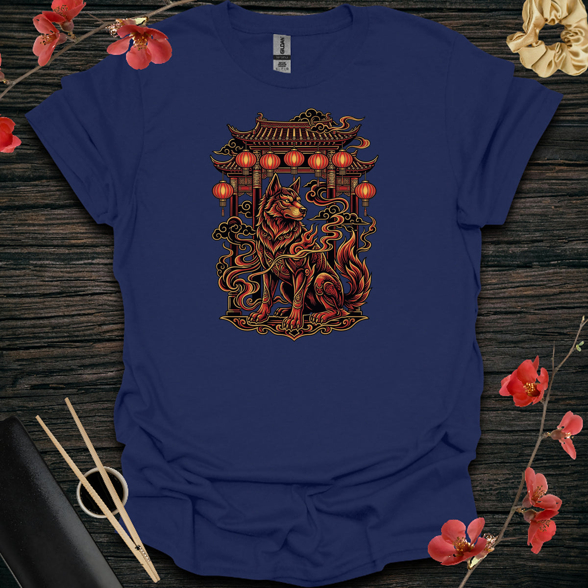 Lunar Guard Dog T-Shirt - Navy
