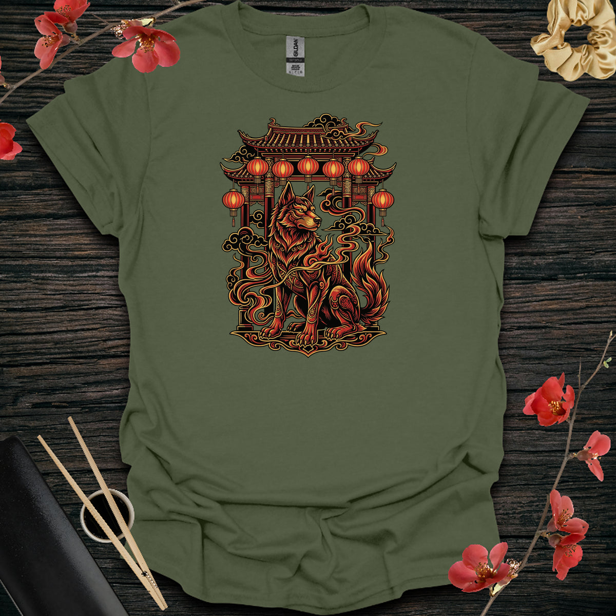 Lunar Guard Dog T-Shirt - Military Green