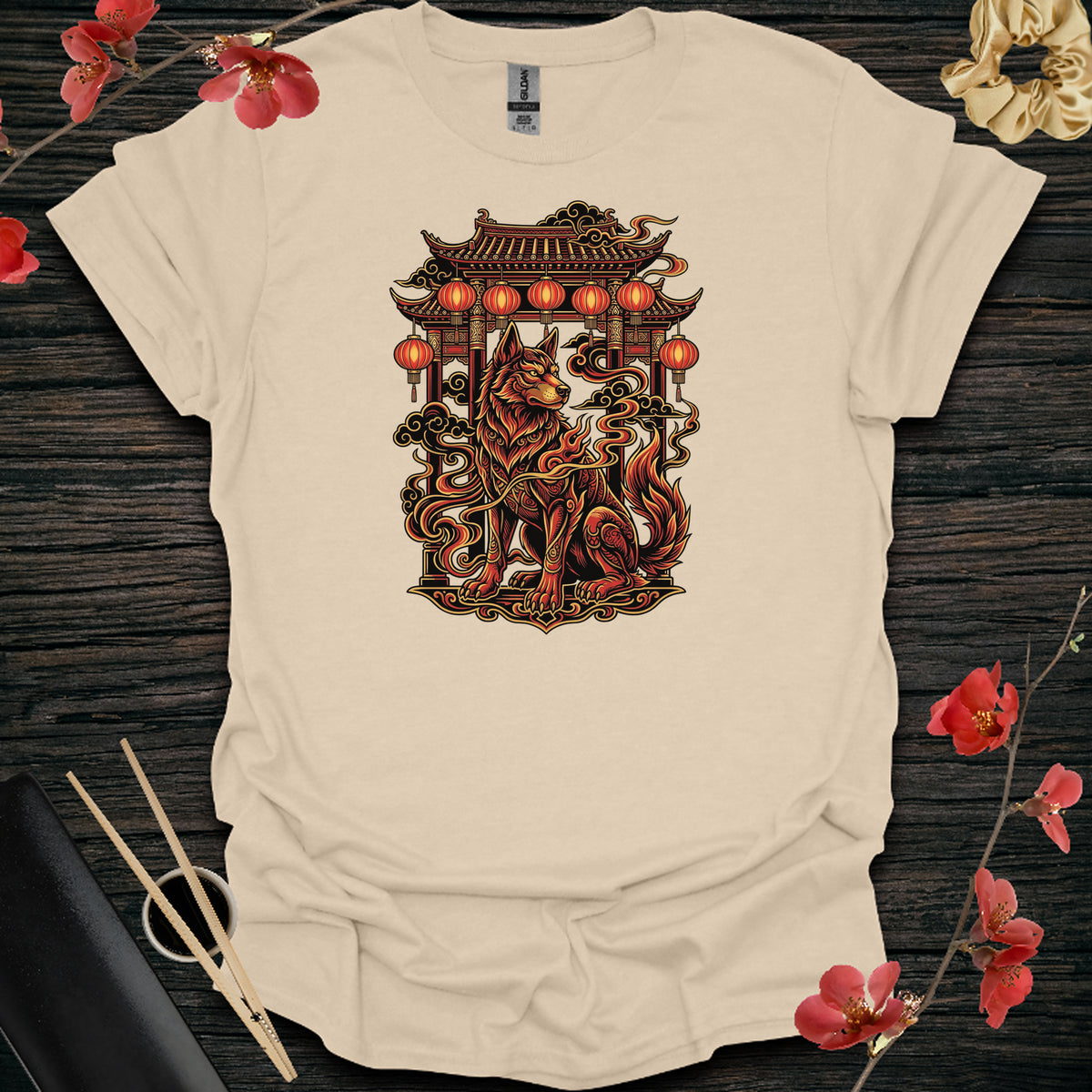 Lunar Guard Dog T-Shirt - Sand