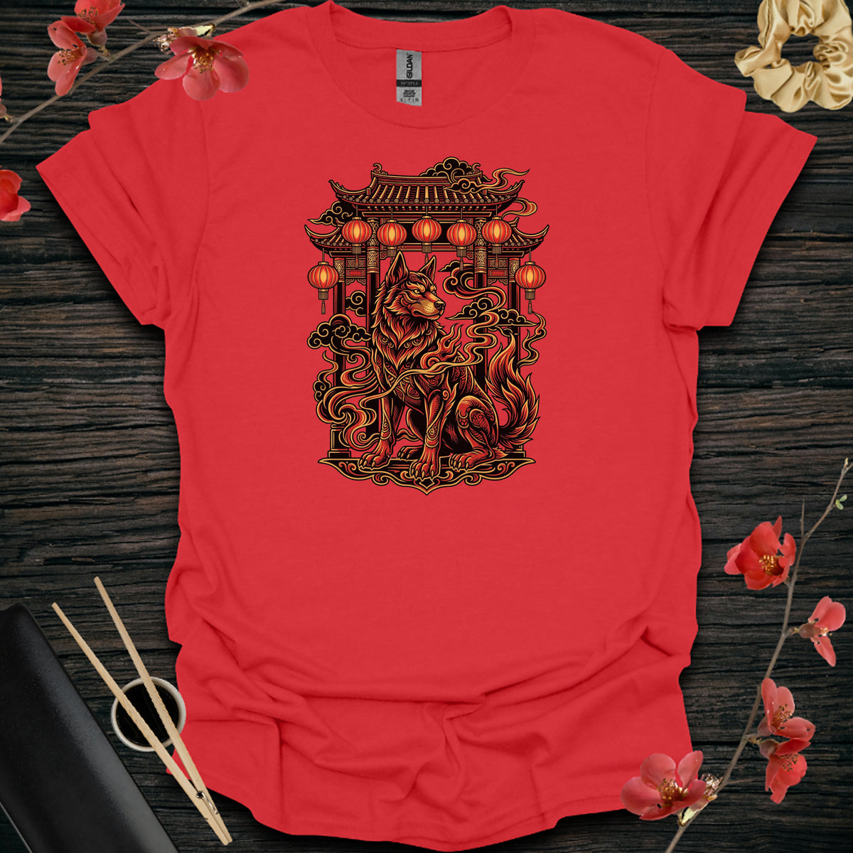 Lunar Guard Dog T-Shirt - Red