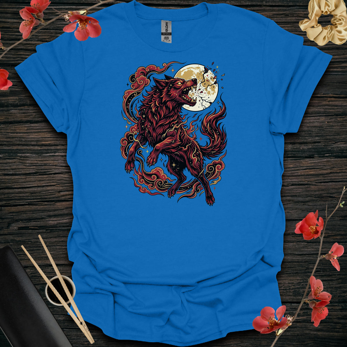 Moon Breaker Wolf T-Shirt - Royal