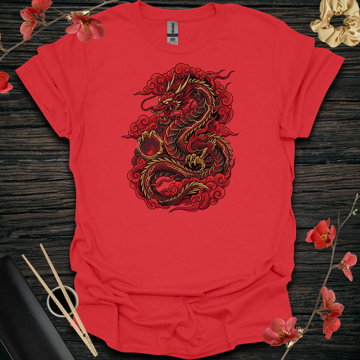 Red Storm Dragon T-Shirt - Red